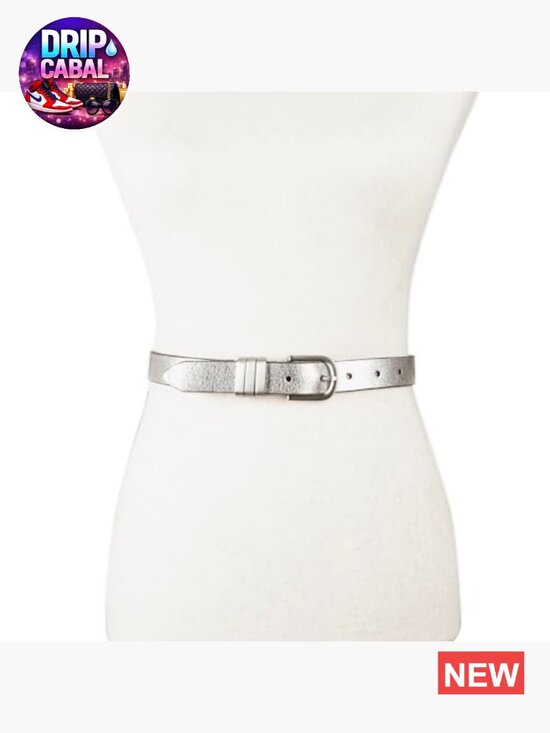 Genuine Buffalo Leather Belt Set with Crackled Metallic Finish main image 4